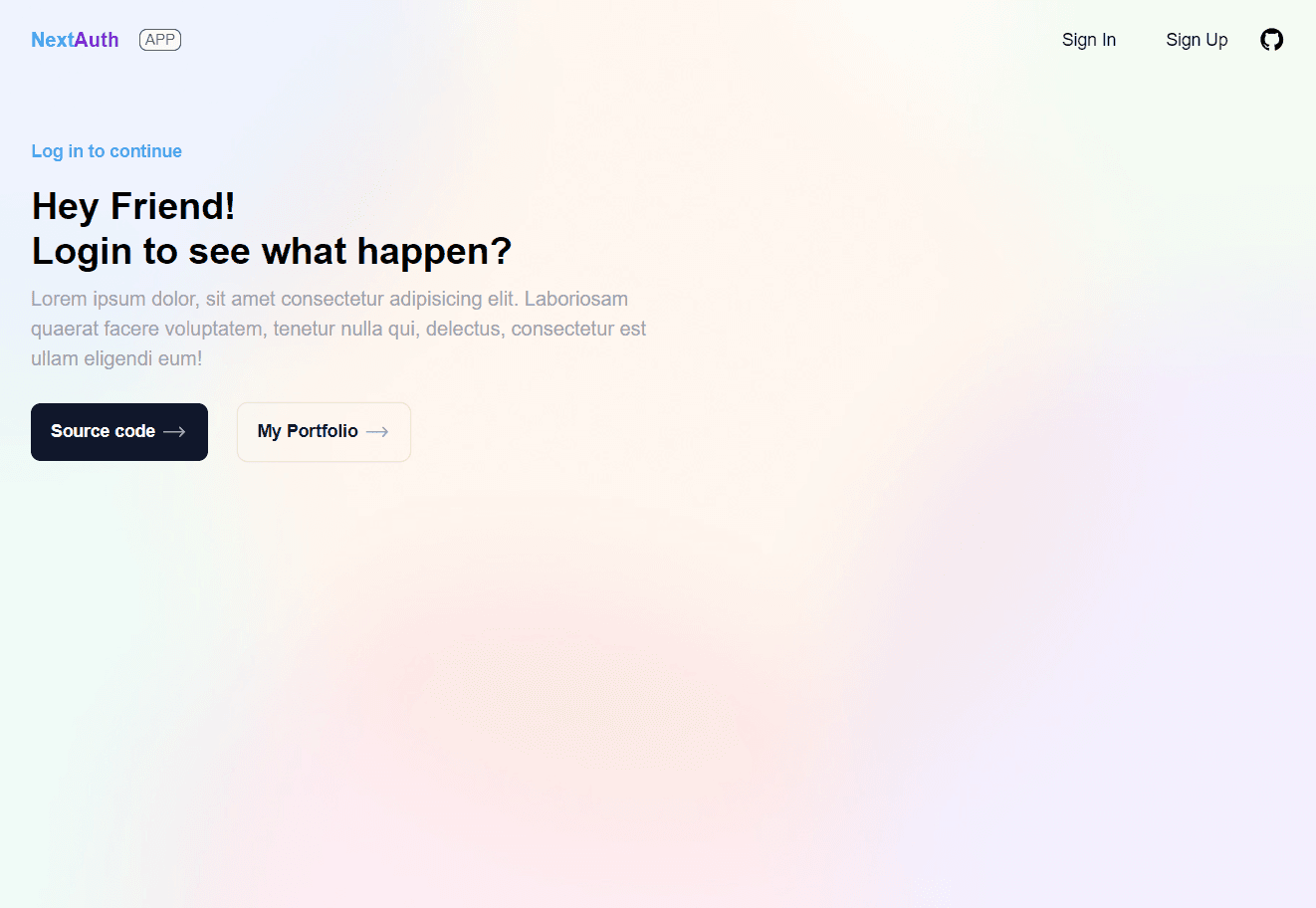 NextAuthApp preview 1