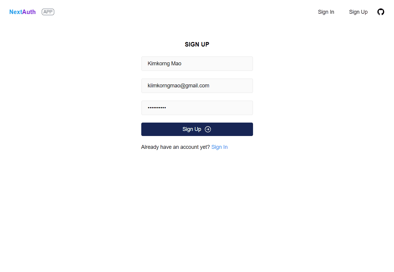 NextAuthApp preview 3